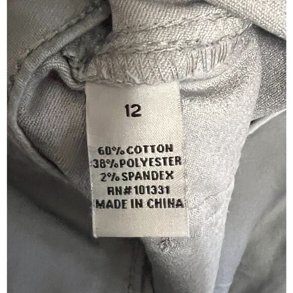 Refuge High Rise Stretch Shorts Womens Size 12 Button Fly Color Gray - Picture 4 of 5